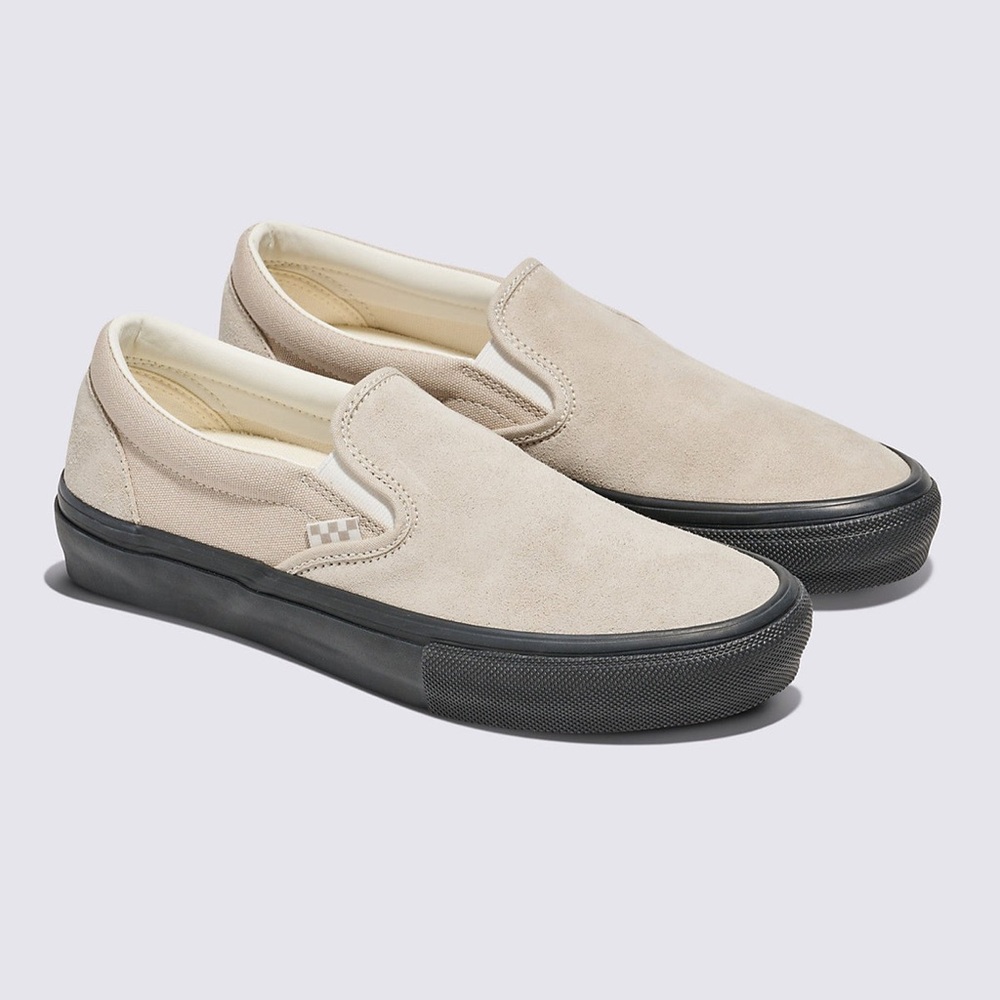 Vans Skate Slip-On Skateboard Shoe - Tan/Black 13